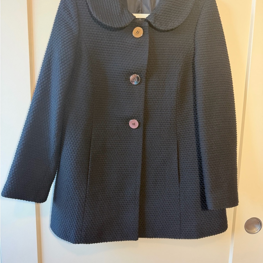 Chadwicks Black Textured Pea Coat